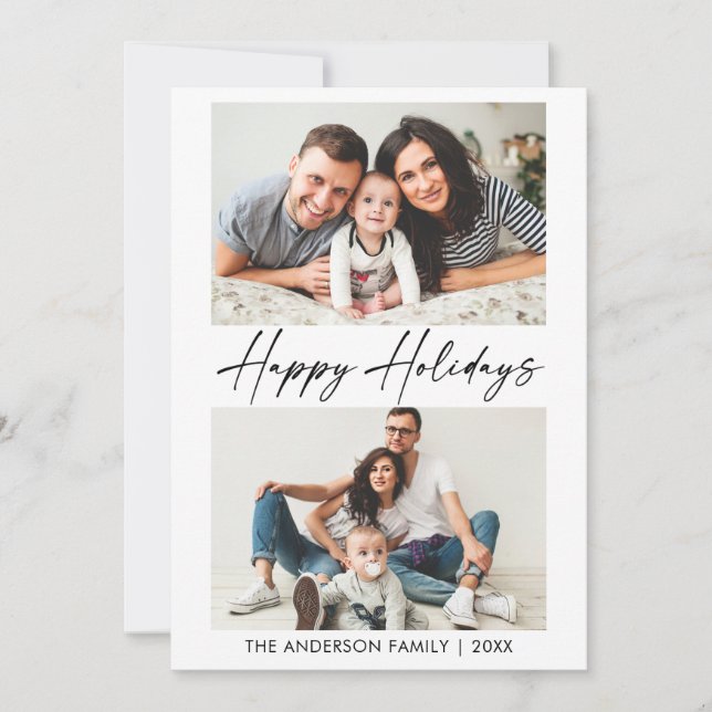 Tarjeta Festiva Guión de tinta de caligrafía moderna 2 Foto (Anverso)