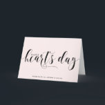Tarjeta Festiva Guión del Día del Corazón Feliz de Rubor | EL DÍA<br><div class="desc">Bonito y tarjeta El día de San Valentín única con caligrafía moderna negra en un fondo rosa rubor con patrón de puntos de polka. Esta carta es personalizable. Hay otros colores disponibles.</div>