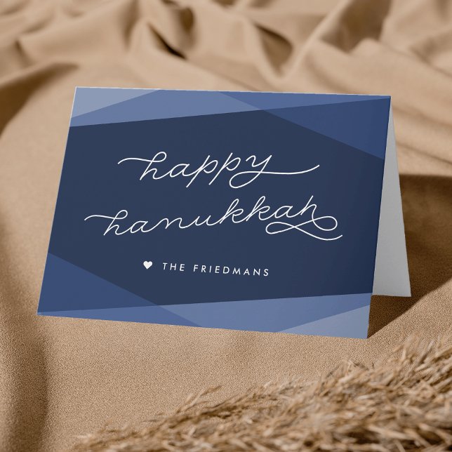 Tarjeta Festiva Guión geográfico de la Marina | Feliz Hanukkah (Subido por el creador)