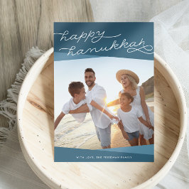 Tarjeta Festiva Guión geográfico Verde azulado oscuro | Foto de Ha