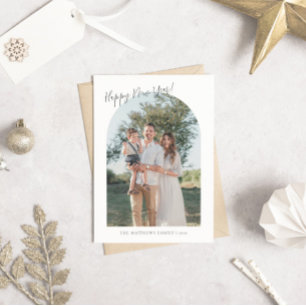 Tarjeta Festiva Guión gráfico cristiano para fotos Feliz Año Nuevo