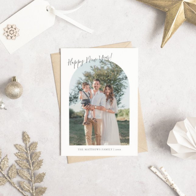 Tarjeta Festiva Guión gráfico cristiano para fotos Feliz Año Nuevo (Subido por el creador)