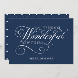 Tarjeta Festiva Guión La Hora Más Maravillosa Del Año