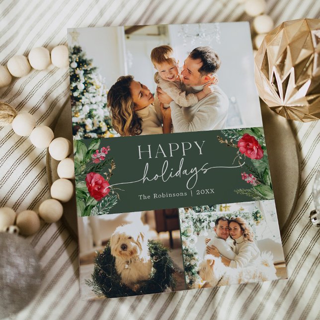 Tarjeta Festiva Guion moderno bosque verde botánico acuarela (Subido por el creador)