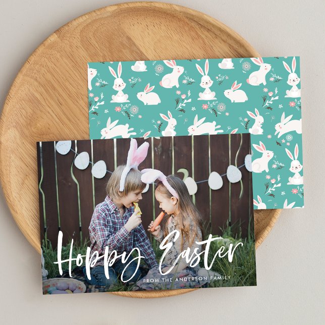 Tarjeta Festiva Guión moderno con letras de mano - Foto de Pascua  (Subido por el creador)