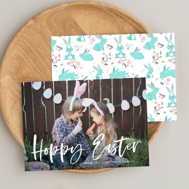 Tarjeta Festiva Guión moderno con letras de mano - Foto de Pascua  (Subido por el creador)
