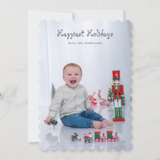 Tarjeta Festiva Guión moderno divertido Felices fiestas sin bordes