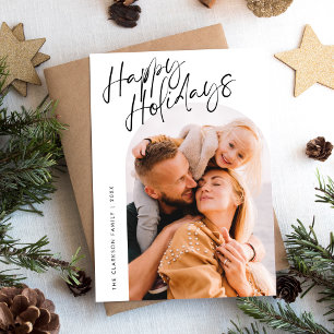 Tarjeta Festiva Guión moderno Felices Fiestas Arco 2 Foto