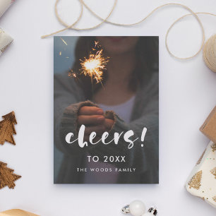 Tarjeta Festiva Guión moderno Feliz 2027 foto de Año Nuevo