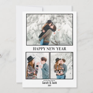 Tarjeta Festiva guión moderno foto feliz año nuevo festivo ca