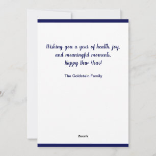 Tarjeta Festiva Guión moderno Shana Tova 3 Foto Año Nuevo judío 