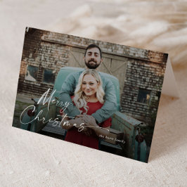 Tarjeta Festiva Guión navideño mínimo de merry 2 Foto