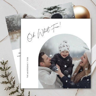 Tarjeta Festiva Guión Oh Qué Navidades Divertidos Foto de Arco Fam