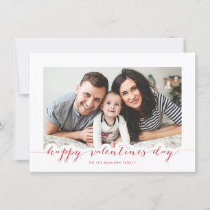 Tarjeta Festiva Guión rojo Feliz marco fotográfico de San Valentín