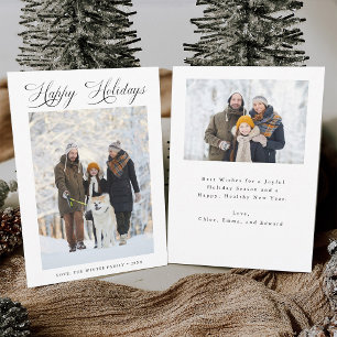 Tarjeta Festiva Guión romántico Felices Fiestas Navidades 2 Foto