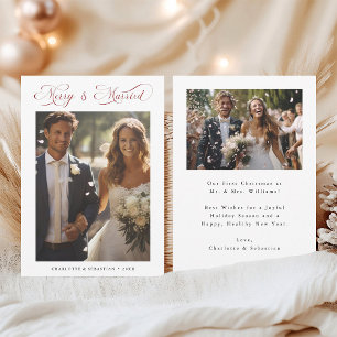 Tarjeta Festiva Guión romántico rojo y casado 2 foto