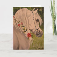 "Guirnalda cabeza de caballo árabe de los rosas"