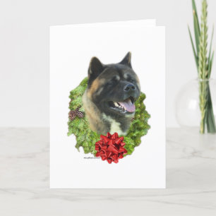 Tarjeta Festiva Guirnalda de Akita