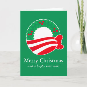 Tarjeta Festiva Guirnalda del día de fiesta de Obama