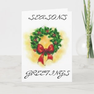 Tarjeta Festiva guirnalda, ESTACIONES, SALUDOS