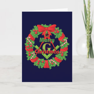 Tarjeta Festiva Guirnalda masónica