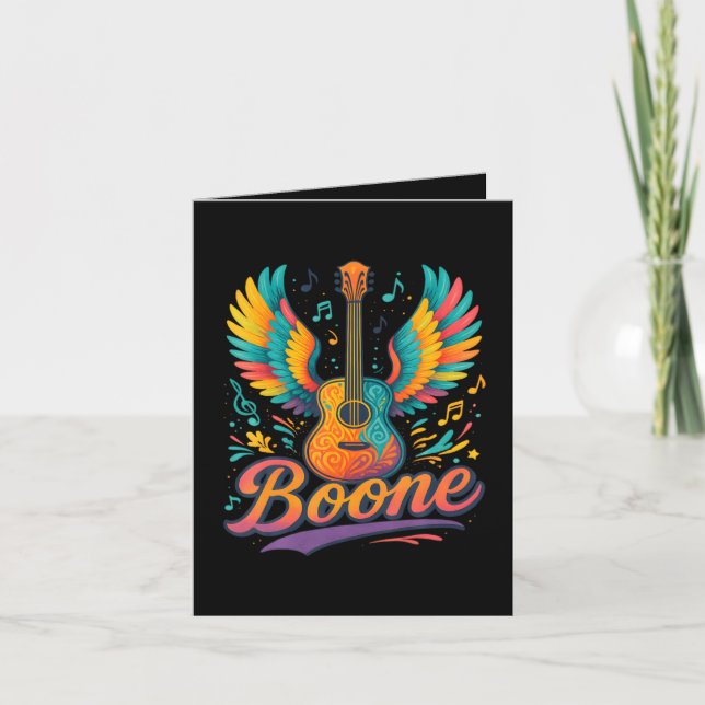 Tarjeta Festiva Guitarra Boone (Anverso)