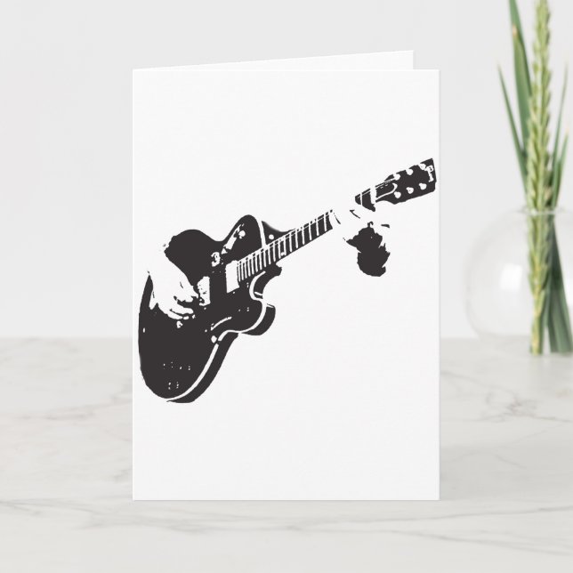 Tarjeta Festiva Guitarra eléctrica (Anverso)