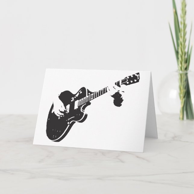 Tarjeta Festiva Guitarra eléctrica (Anverso)