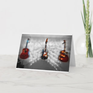 Tarjeta Festiva Guitars de navidades