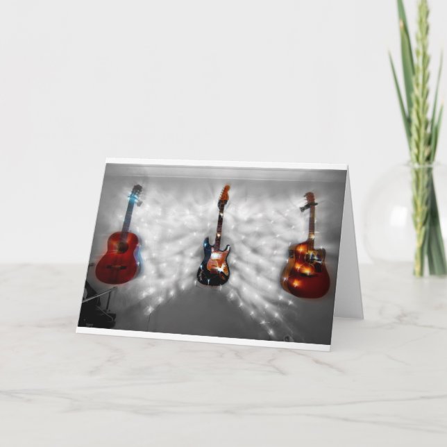 Tarjeta Festiva Guitars de navidades (Anverso)