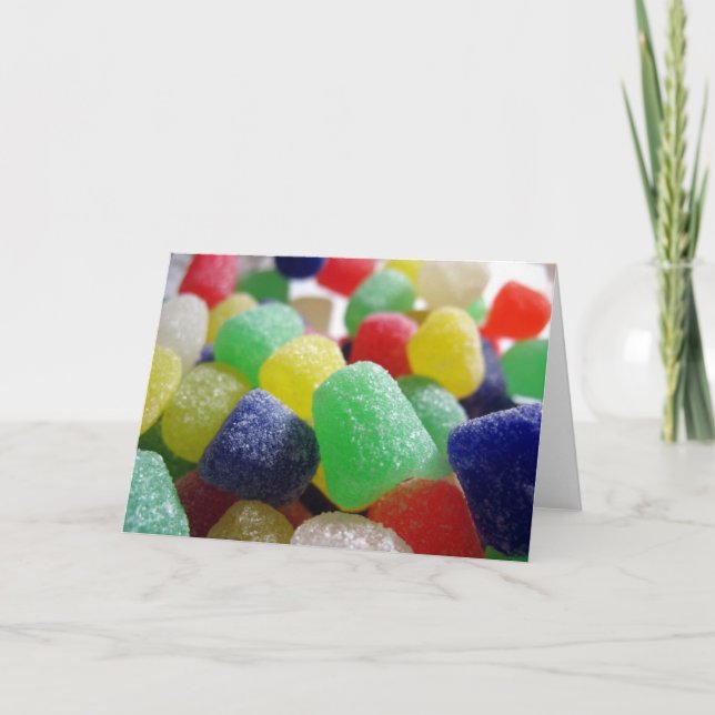 Tarjeta Festiva Gumdrop Galore (Anverso)