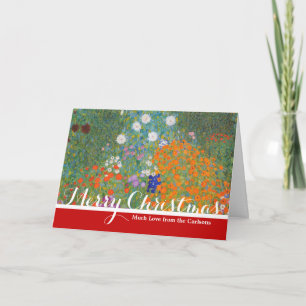 Tarjeta Festiva Gustav Klimt Flor Jardín Naturaleza