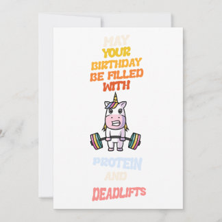Tarjeta Festiva H appy birthdya card protein and deadlift lover
