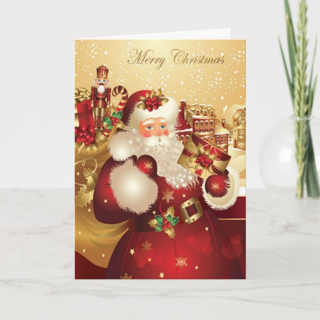 Tarjeta Festiva Ha Ha Ha Merry Christmas (Anverso)