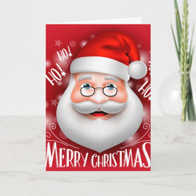 Tarjeta Festiva Ha Ha Ha Merry Christmas (Anverso)