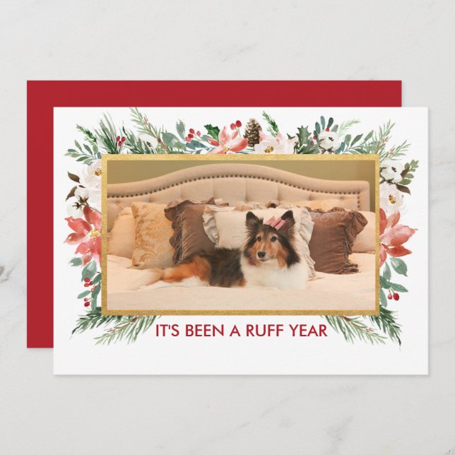 Tarjeta Festiva Ha sido un año difícil | Navidades de fotografía d (Anverso / Reverso)