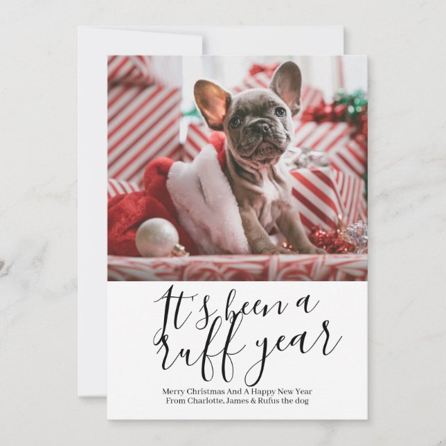 Tarjeta Festiva Ha sido un año espantoso para los Navidades person (Anverso)