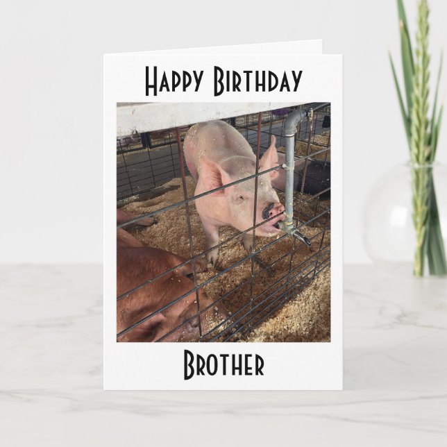 TARJETA FESTIVA HABLAR DE PIG AMA A SU "HERMANO MAYOR" CUMPLEAÑOS (Anverso)