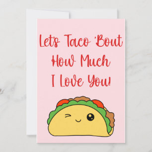 Tarjeta Festiva Hablemos de Taco Sobre Cuánto Te Amo