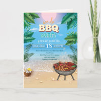 Hacemos Beach Party Invitation Beach BBQ Summer