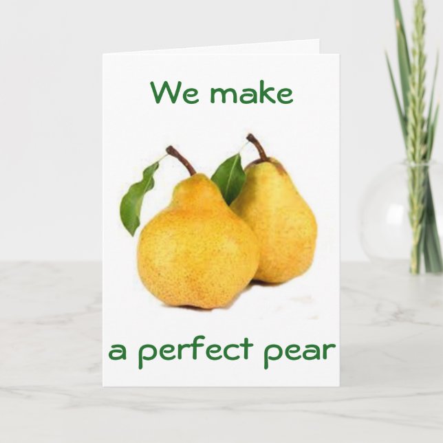 TARJETA FESTIVA HACEMOS "LA PAREJA PERFECTA"/USTED ES UNA "PAZ!" (Anverso)