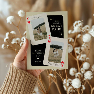 Tarjeta Festiva Hacemos una Gran Pareja Rey/Reina Foto San Valentí