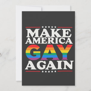Tarjeta Festiva Hacer a Estados Unidos gay de nuevo mes de orgullo