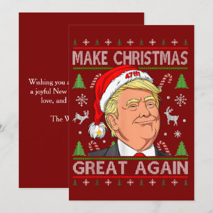 Tarjeta Festiva Hacer a los Navidades grandes nuevamente graciosos