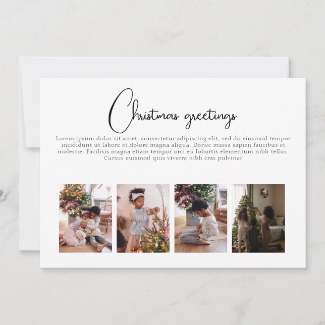 Tarjeta Festiva Hacer de su propio Collage de fotos Navidades pers (Anverso)