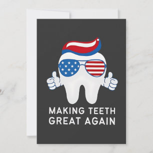 Tarjeta Festiva Hacer los dientes grandes de nuevo 4 de julio dent
