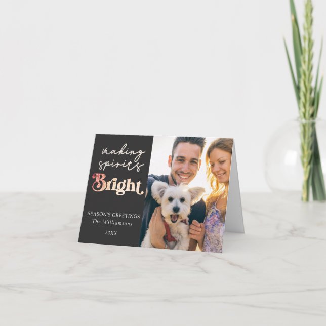 Tarjeta Festiva Hacer que los espíritus brillen 2 sesiones de foto (Anverso)