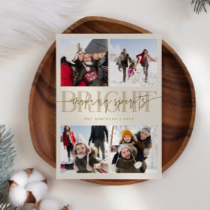 Tarjeta Festiva Hacer que los espíritus brillen Navidades pekinese