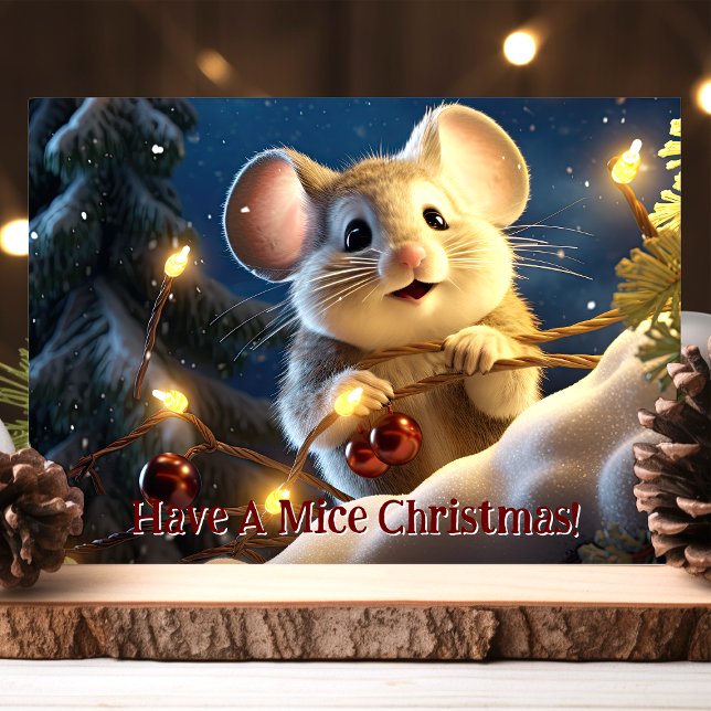 Tarjeta Festiva Hacer que los Navidades de ratones cuenten el rató (Subido por el creador)