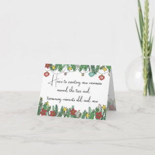 Tarjeta Festiva Hacer Recuerdos alrededor del árbol